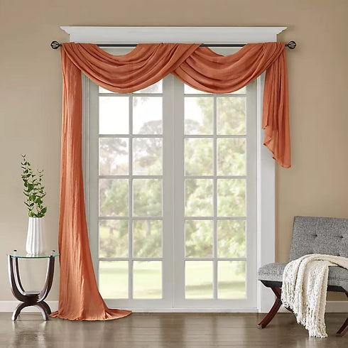 Celine Sheer Window Curtain Scarf 54 x 216 in.